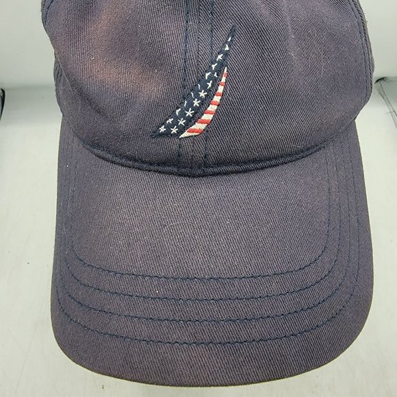 Nautica Dark Blue Hat Cap Adjustable Outdoors Casual Lightweight - Picture 5 of 10